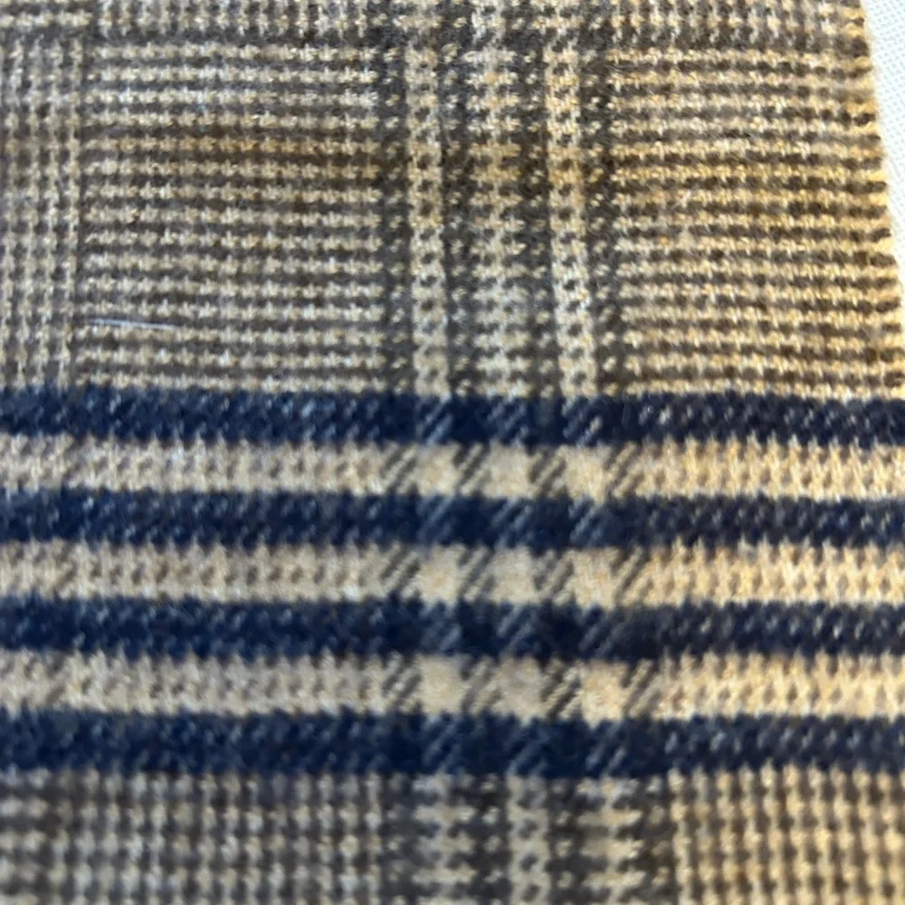 Christian Dior Beige and Navy Checkered Scarf